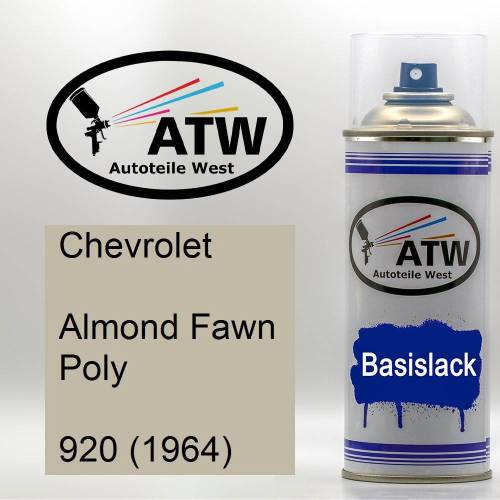 Chevrolet, Almond Fawn Poly, 920 (1964): 400ml Sprühdose, von ATW Autoteile West.